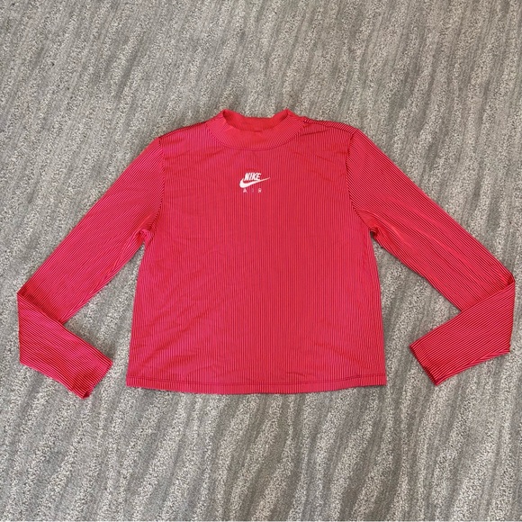 Women’s Nike Air Fireberry Mock Neck Long Sleeve Striped Top Size XL - Picture 2 of 5